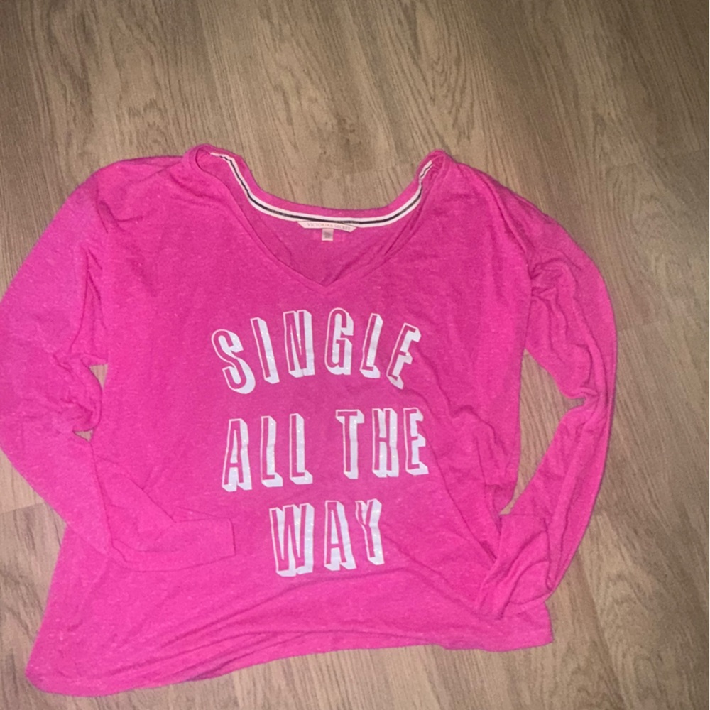 Victoria's Secret women’s Bright Pink Long Sleeve Tee‎